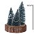MINI ARVORE NATAL X4 VERDE E BRANCO FLOCKED COM LED 14,5CM - Imagem 3