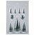 MINI ARVORES NATALINAS FLOCKED C/9 UND VERDE E BRANCO 14,5CM - Imagem 1
