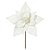 FLOR NATALINA AVELUDADO COM MINI PEROLAS OFF WHITE 24CM - Imagem 1
