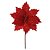 FLOR NATALINA AVELUDADO C/ GLITTER VERMELHO 31CM FLORARTE - Imagem 1