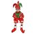BONECO NATALINO PIERROT COM MUSICA VERMELHO E VERDE 42,5CM - Imagem 1