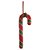 ENFEITE DE NATAL BENGALA VERMELHO E VERDE 52X19CM FLORARTE - Imagem 1