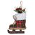 ENFEITE NATALINO PATINS PARA PENDURAR VERMELHO 15CM FLORARTE - Imagem 1