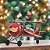 ENFEITE AVIAO DECOR NATALINO EM METAL 21X36,5X40,5CM VERM - Imagem 2