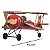 ENFEITE AVIAO DECOR NATALINO EM METAL 21X36,5X40,5CM VERM - Imagem 4