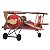 ENFEITE AVIAO DECOR NATALINO EM METAL 21X36,5X40,5CM VERM - Imagem 1