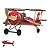 ENFEITE AVIAO DECOR NATALINO EM METAL 21X36,5X40,5CM VERM - Imagem 3