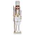 BONECO NATALINO QUEBRA NOZES EM PE 60CM BRANCO E DOURADO - Imagem 1