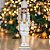 BONECO NATALINO QUEBRA NOZES EM PE 60CM BRANCO E DOURADO - Imagem 2