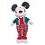 MICKEY NATAL EM PE C/CALCA XADREZ E CASACO VERDE DISNEY 60CM - Imagem 1
