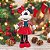 MINNIE NATAL EM PE C/CASACO XADREZ E LACO VRM DISNEY 60CM - Imagem 2