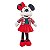 MINNIE NATAL EM PE C/CASACO XADREZ E LACO VRM DISNEY 60CM - Imagem 1