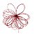 FLOR NATALINA DE METAL COM MICANGA VERMELHA 43CM - Imagem 1