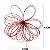 FLOR NATALINA DE METAL COM MICANGA VERMELHA 43CM - Imagem 2
