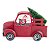 GLOBO AGUA CAMINHONETE PAPAI NOEL COM LED LUZ SOM 17CM - Imagem 1