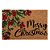 CAPACHO DE FIBRA MERRY CHRISTMAS FLORES BEG/VRD - Imagem 1