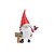 ESCULTURA PAPAI NOEL ESCANDINAVO EM RESINA COM PLACA  19cm - Imagem 1