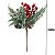 GALHO MEDIO NATALINO NEVADO COM PINHAS E BERRIES 35CM - Imagem 2