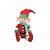 BONECO ELFO DECORATIVO SENTADO VERMELHO 45cm - Imagem 1