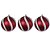 CJ 3 BOLAS DECORADA NATAL C/3 UND PVC (VERMELHO) 10cm - Imagem 1