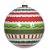 BOLA DECORADA ELFO VERDE E VERMELHO 10CM FLORARTE - 1UN - Imagem 1
