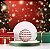 CJ 02 BOLAS NATALINAS DECORADAS PVC BRANCO E VERMELHO 10CM - Imagem 3