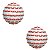 CJ 02 BOLAS NATALINAS DECORADAS PVC BRANCO E VERMELHO 10CM - Imagem 1