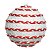 CJ 02 BOLAS NATALINAS DECORADAS PVC BRANCO E VERMELHO 10CM - Imagem 2