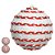 CJ 02 BOLAS NATALINAS DECORADAS PVC BRANCO E VERMELHO 10CM - Imagem 4