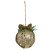 BOLA NATALINA DECORADA C/PINHA DOURADO E BEGE 10CM FLORARTE - Imagem 1