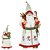 PAPAI NOEL NATAL EM PE COM CASACO PASSAROS 80CM FLORARTE - Imagem 3