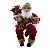 PAPAI NOEL NATAL SENTADO COM BOTA NATALINA 60CM FLORARTE - Imagem 1