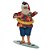 PAPAI NOEL COLECIONAVEL DE RESINA PRAIA COLORIDO 28CM - Imagem 1