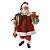 PAPAI NOEL COLECIONAVEL DE RESINA COM PRESENTES 28CM - Imagem 1