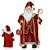 PAPAI NOEL NATAL EM PE COM CAJADO VERMELHO E DOURADO 30CM - Imagem 3