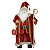 PAPAI NOEL NATAL EM PE COM CAJADO VERMELHO E DOURADO 30CM - Imagem 1