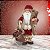 PAPAI NOEL LENHADOR EM PE VERMELHO E MARROM 30CM FLORARTE - Imagem 2