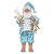 PAPAI NOEL COLECIONAVEL EM RESINA NA PRAIA AZUL 30CM - Imagem 1