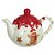 BULE DECOR NATALINO GINGERBREAD C/TAMPA CERAMICA FLORARTE - Imagem 1