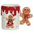 CANECA NATALINA GINGERBREAD EM CERAMICA FLORARTE - Imagem 1