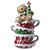 ESCULTURA XICARA RESINA GINGERBREAD C ARVORE 18CM FLORARTE - Imagem 1