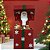 PRESENTE NATAL PAPAI NOEL C/LED VERMELHO E VERDE 65X32X32CM - Imagem 2