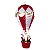 BALAO NATAL PAPAI NOEL VERMELHO E BRANCO 80X29X29CM FLORARTE - Imagem 1