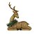 ESCULTURA RENA DEITADA DECOR COM GUIRLANDA 23CM FLORARTE - Imagem 1