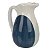 VASO DECORATIVO EM CERAMICA AZUL E BRANCO 17,5CM FLORARTE - Imagem 1