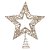 ENFEITE PONTEIRA DE ARVORE ESTRELA CHAMPANHE 25CM FLORARTE - Imagem 1