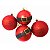 CJ 8PÇS BOLA NATALINA DECOR ROUPA NOEL VERM - 6CM - Imagem 1