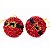 CONJ 4PCS BOLA NATALINA ROUPA NOEL GLITTER - 10CM - Imagem 1