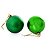 CJ 05 BOLAS NATALINA DECORATIVA MISTA VERDE 8CM - Imagem 1