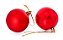 CJ 05 BOLAS NATALINA DECORATIVA MISTA VERMELHO 8CM - Imagem 1
